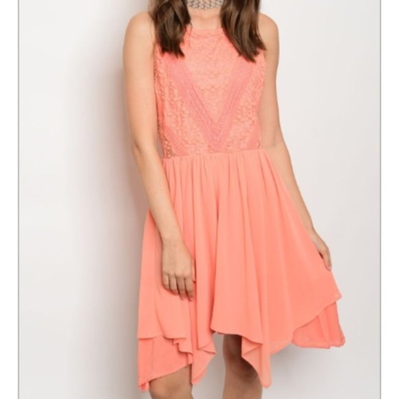 Honey Punch Dresses & Skirts - NWT Swing Trapeze Asymmetrical Handkerchief Dress